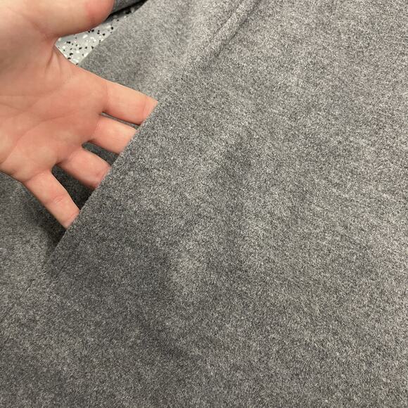 Marisa Minicucci Coat Gray Wool Blend Magnetic Close Swing Jacket Size 6 Hooded - Picture 10 of 15